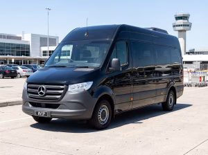 Mercedes Sprinter luxury van for group airport transfers and corporate events